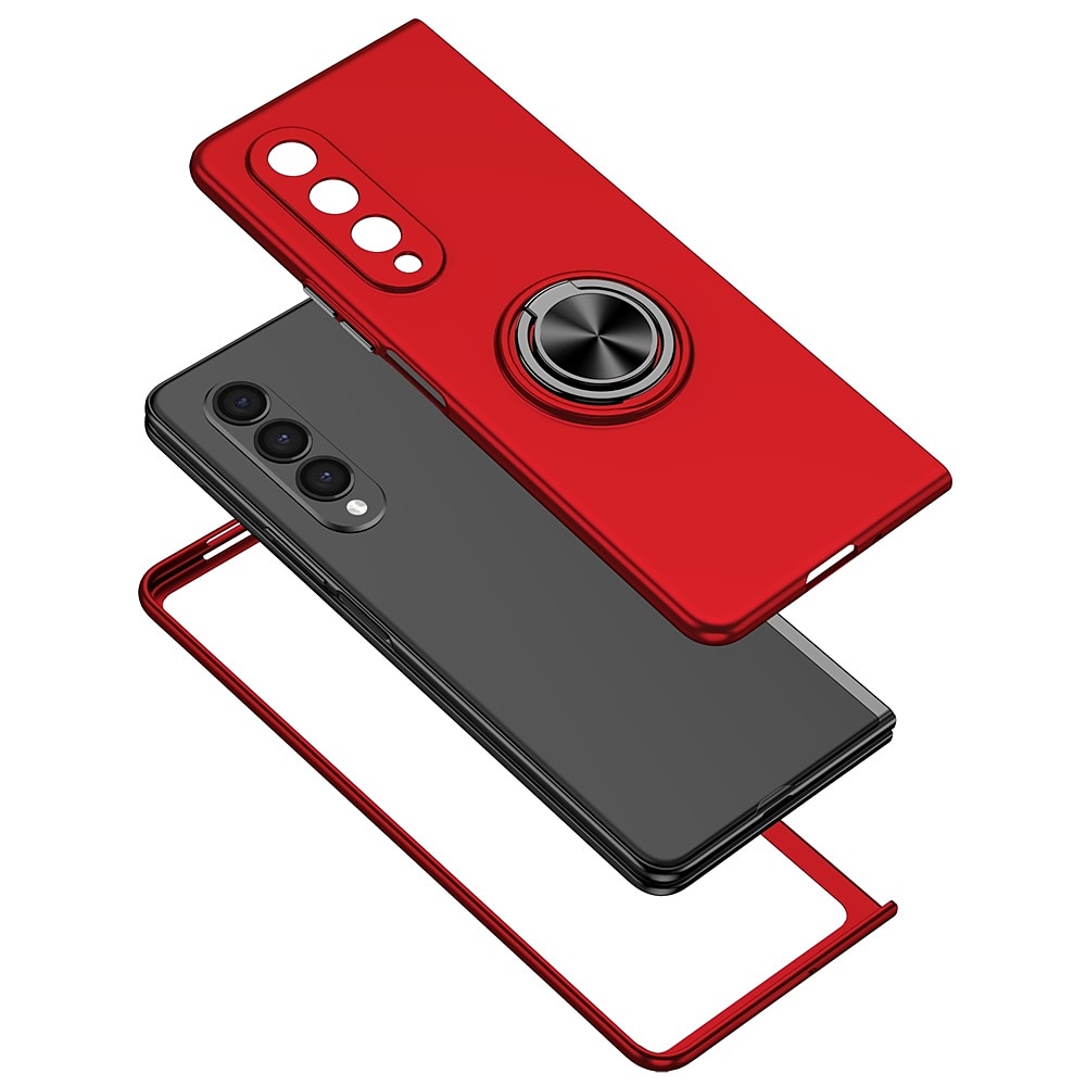 Phone Case For Samsung Galaxy Z Fold 6 Z Fold 5 Z Fold 4 Z Fold 3 Z Fold 2 Z Fold Full Body Case Flip Ring Holder Dustproof Solid Colored TPU 2025 - $13.99 –P13