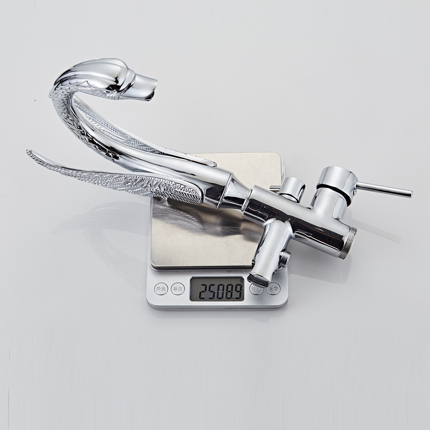 badekarkran - moderne krom gulvmontert keramisk ventil badekar dusj blandebatterier 2025 - $647.99 –P6