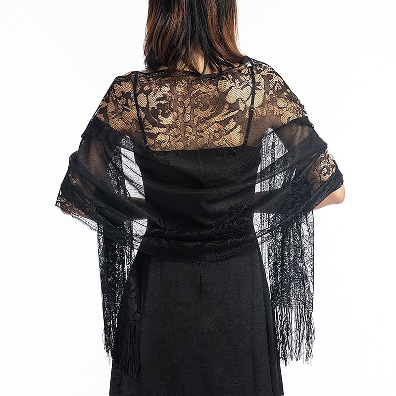 châles pour femmes&amp;enveloppements fête mariage anniversaire camel rouge rose écharpe fleur / automne / hiver / printemps / été / polyester de 2025 ? $6.99 –P6
