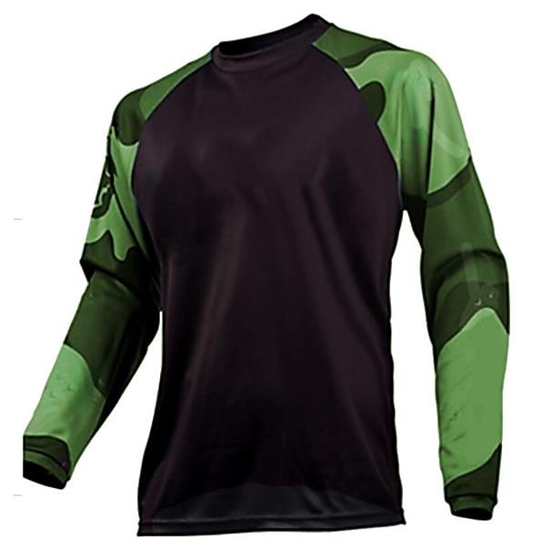Bărbați Jersey de ciclism Downhill Jersey Jachetă Dirt Bike Manșon Lung Ciclism montan Ciclism stradal Iarnă Negru / Portocaliu Negru + violet închis Negru Geometică Bicicletă Jerseu Termic cald 2025 - $21.99 –P2