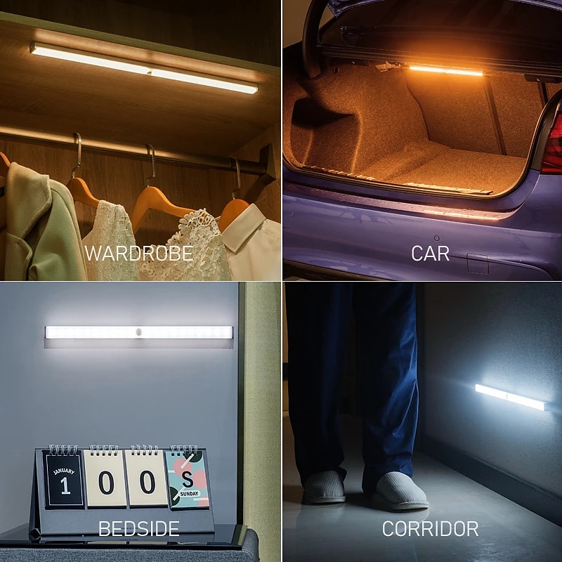 2025年 LEDピルモーションセンサーランプ 食器棚ワードローブ ベッド ランプ キャビネット 常夜灯下クローゼット 階段 スマートライト  コレクション – $16.49 –P14