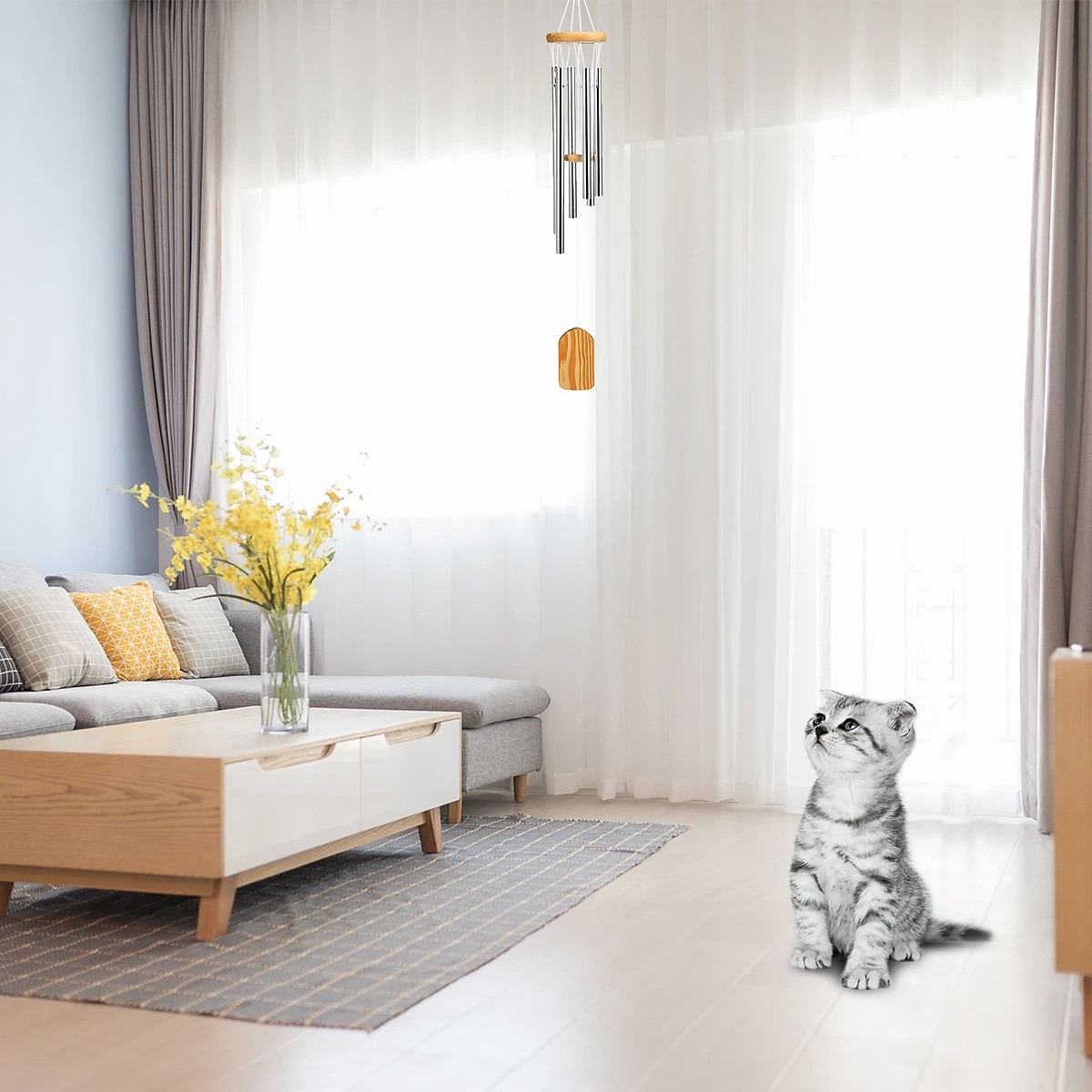 campanas de viento con 6 tubos de aluminio campana de viento de madera campanas de viento conmemorativas mejor regalo campanas decoración para jardín patio decoración colgante al aire libre 2026 - $19.99 –P3