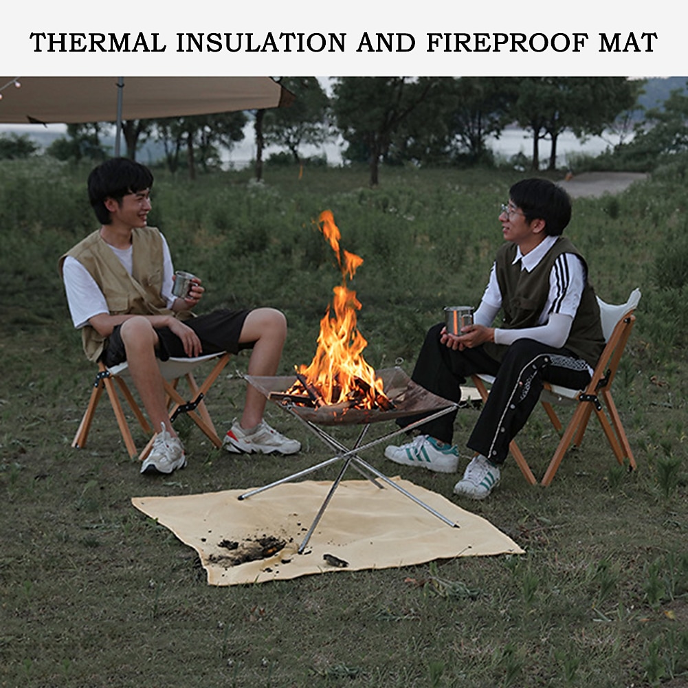 Barbecue Fire Blanket Camping Fireproof Cloth Fire Pit Mat Picnic BBQ Pad High Temperature Anti-Scald Flame Retardant Rug 2025 - $28.99 –P5