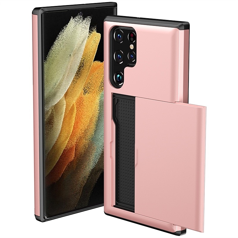 Custodia per telefono per Samsung Galaxy S24 S23 S22 S21 S20 Plus Ultra Note 20 Ultra 10 Plus S10 S9 Plus S25 Ultra retro con supporto per schede antipolvere antiurto TPU colorata solida del 2025 a $15.99 –P3