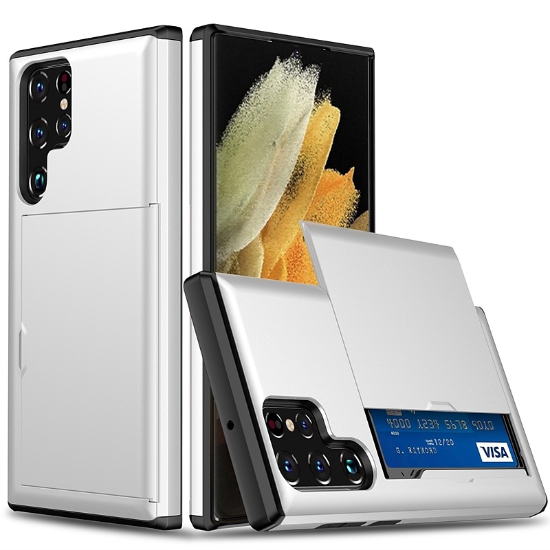 Custodia per telefono per Samsung Galaxy S24 S23 S22 S21 S20 Plus Ultra Note 20 Ultra 10 Plus S10 S9 Plus S25 Ultra retro con supporto per schede antipolvere antiurto TPU colorata solida del 2025 a $15.99 –P8