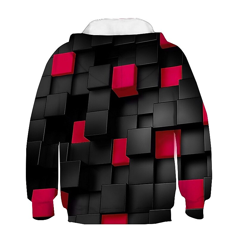 New Year Boys 3D Optical Illusion Hoodie Long Sleeve 3D Print Spring Fall Winter Active Polyester Kids 3-12 Years School Outdoor Daily 2025 - $18.99 –P2