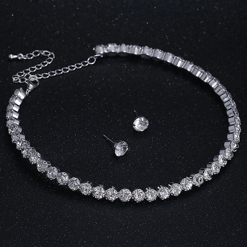 Brautschmuck-Sets 2St Aleación Silber 1 Halskette Ohrringe Damen Modisch Personalisiert Künstlerisch Retro Kostbar Kreisförmig Schmuck-Set Für Hochzeit Besondere Anlässe Partyabend 2025 - $2.49 –P3