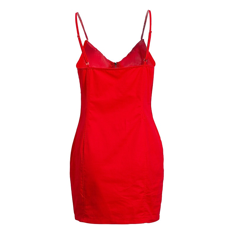 Women's Mini Dress Sheath Dress Stylish Sexy Modern Outdoor Party Holiday Regular Fit Pure Color Sleeveless Spaghetti Strap Black White Red Blue Summer Spring 2025 - $23.99 –P3