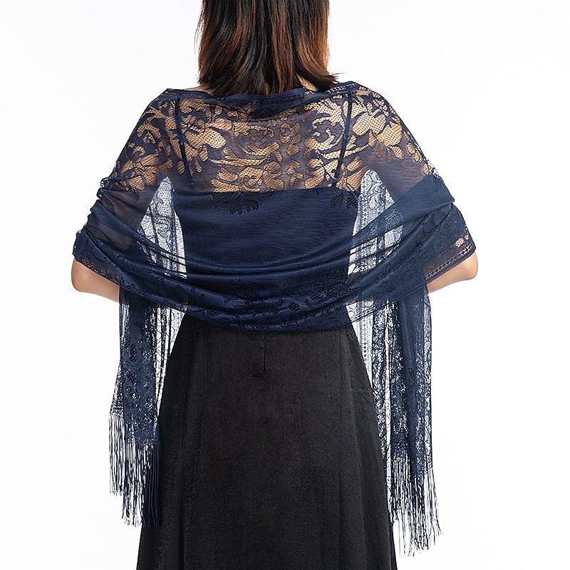 châles pour femmes&amp;enveloppements fête mariage anniversaire camel rouge rose écharpe fleur / automne / hiver / printemps / été / polyester de 2025 ? $6.99 –P8