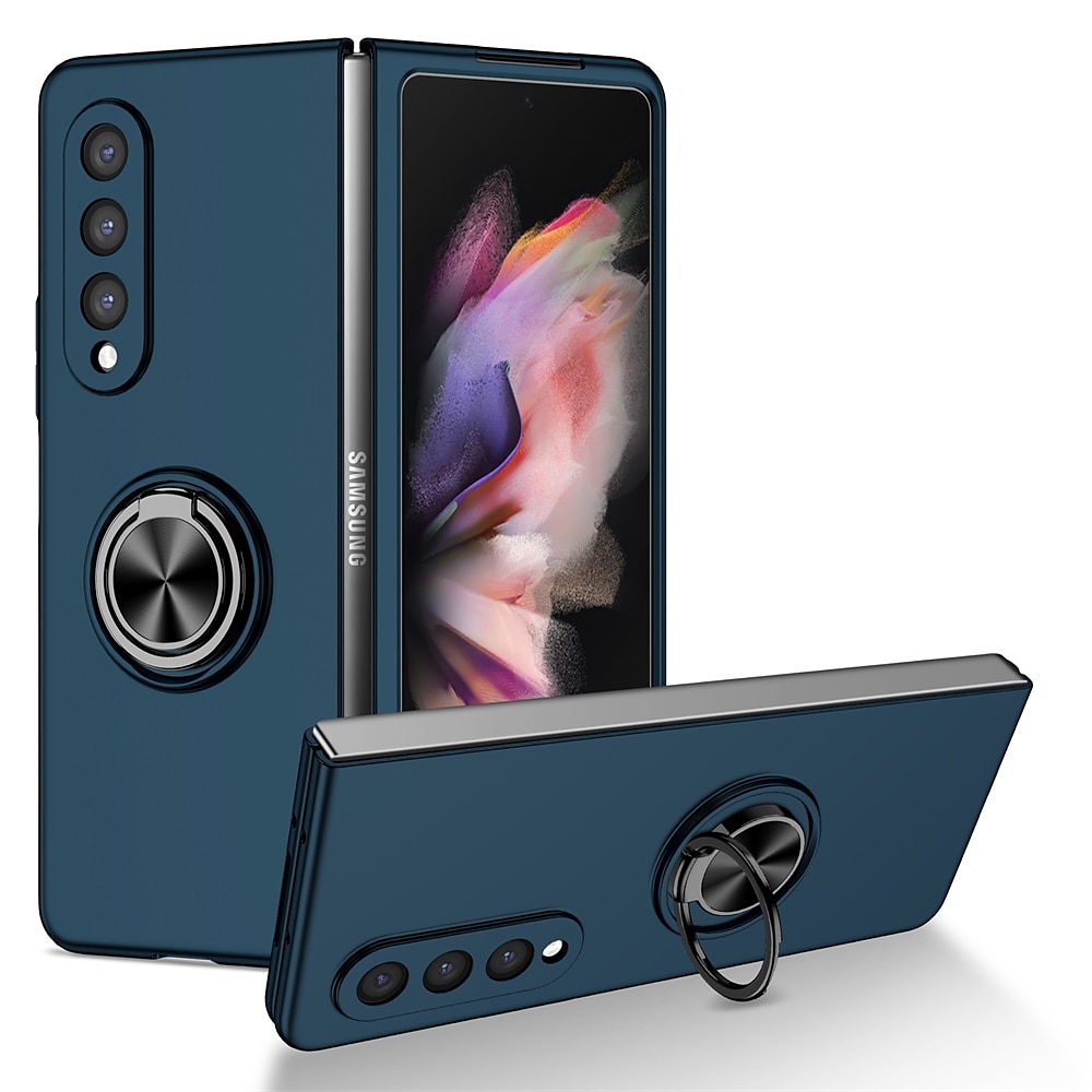 Phone Case For Samsung Galaxy Z Fold 6 Z Fold 5 Z Fold 4 Z Fold 3 Z Fold 2 Z Fold Full Body Case Flip Ring Holder Dustproof Solid Colored TPU 2025 - $13.99 –P18