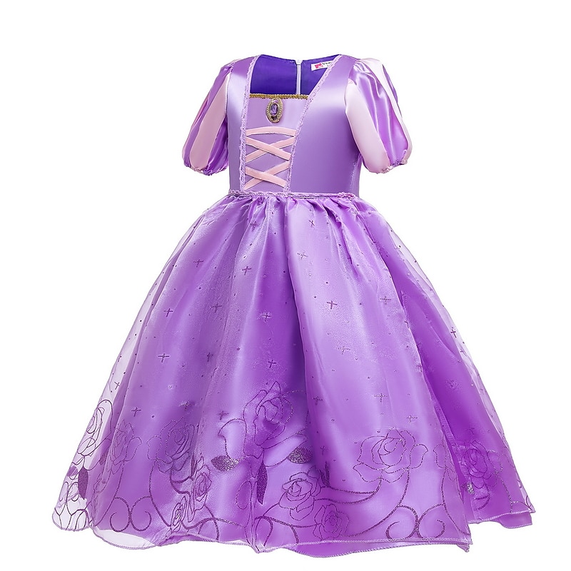 Book Week 2026 Girls' 3D Rose Solid Colored Dress Sleeveless Summer Fall Sports & Outdoor Daily Princess Costume Kids 2-8 Years A Line Dress Tulle Dress Maxi Regular Fit 2026 - $25.99 –P5