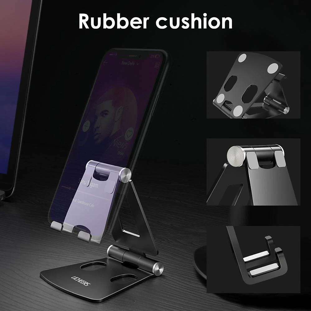 Cell Phone Stand Holder, Fully Foldable, Adjustable Desktop Phone Holder Cradle Dock Compatible with All Cell Phone Model iPhone Samsung Galaxy Nintendo Switch Tablets 2025 - $17.99 –P1