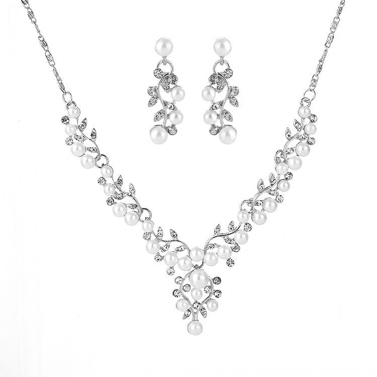 Hoop Earrings Two-piece Suit Imitation Pearl Alloy 1 Necklace Earrings Women's Stylish Elegant Fashion Cute Lovely Geometrical Precious Geometric Jewelry Set For School Gift Daily 2026 - $8.99 –P2