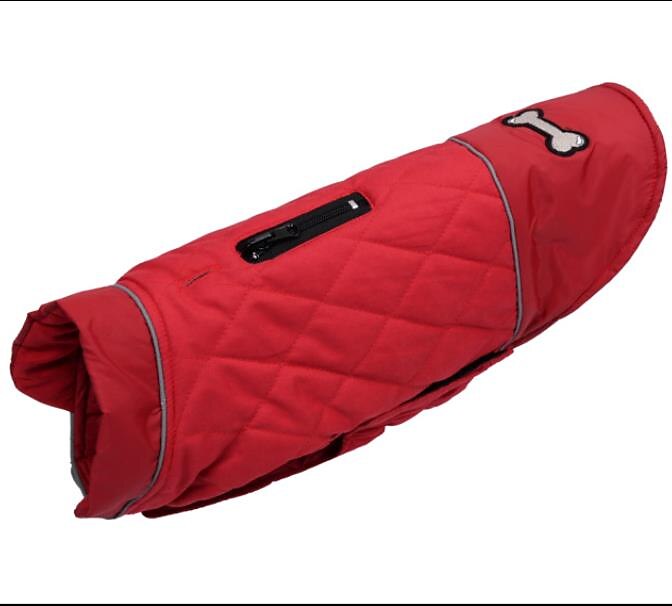 hundedun frakk vanntett vindtett vendbar hund vinterfrakk lett varm hundejakke refleks hundevest frakk klær kaldt vær hundeklær for små middels store hunder rød-m 2025 - $27.99 –P1