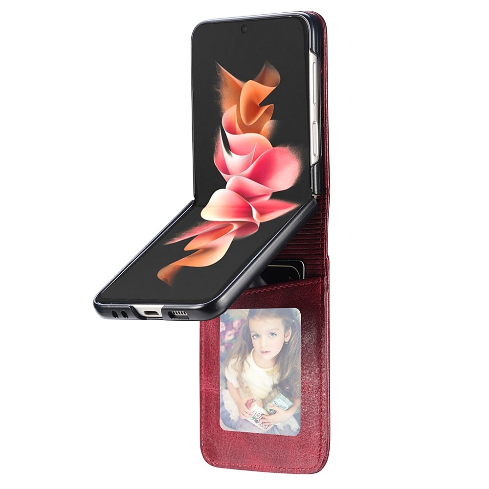 телефон Кейс для Назначение SSamsung Galaxy Z-флип 7 Z-флип 6 Z Flip 5 Z Flip 4 Z Flip 3 Z Flip 2 Z Flip Чехол Защита от пыли Защита от удара Однотонный Кожа PU 2025 - $17.99 –P14