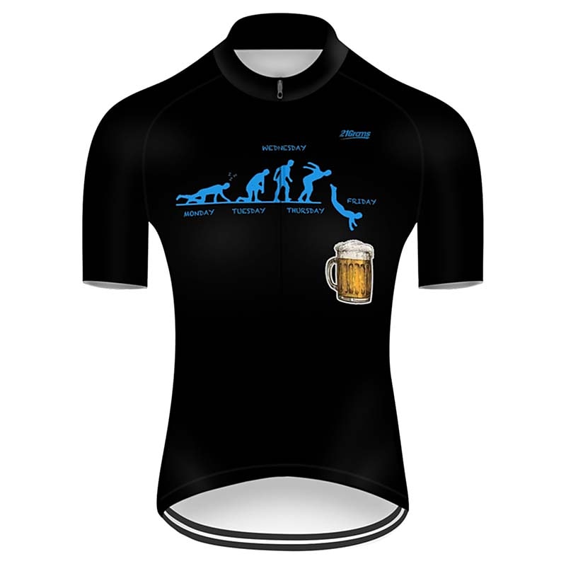21Grams Herr Cykeltröja Kortärmad Cykel Tröja Överdelar med 3 bakfickor Bergscykling Vägcykling Cykel Andningsfunktion UV-Resistent Snabb tork Grön Svart Blå Nyhet Oktoberfestöl Evolution Polyester 2025 - $28.99 –P9