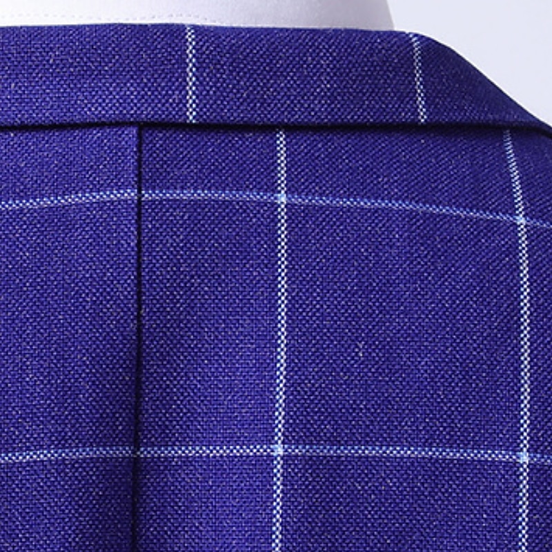 3 Pieces Ring Bearer Suit Boys Kids Toddler Suit Formal Suit Suit & Blazer Pants Set Formal Set Party Special Occasion Vintage Fashion Formal Plaid Bow Red Blue Gray Cotton 2025 - $60.99 –P5