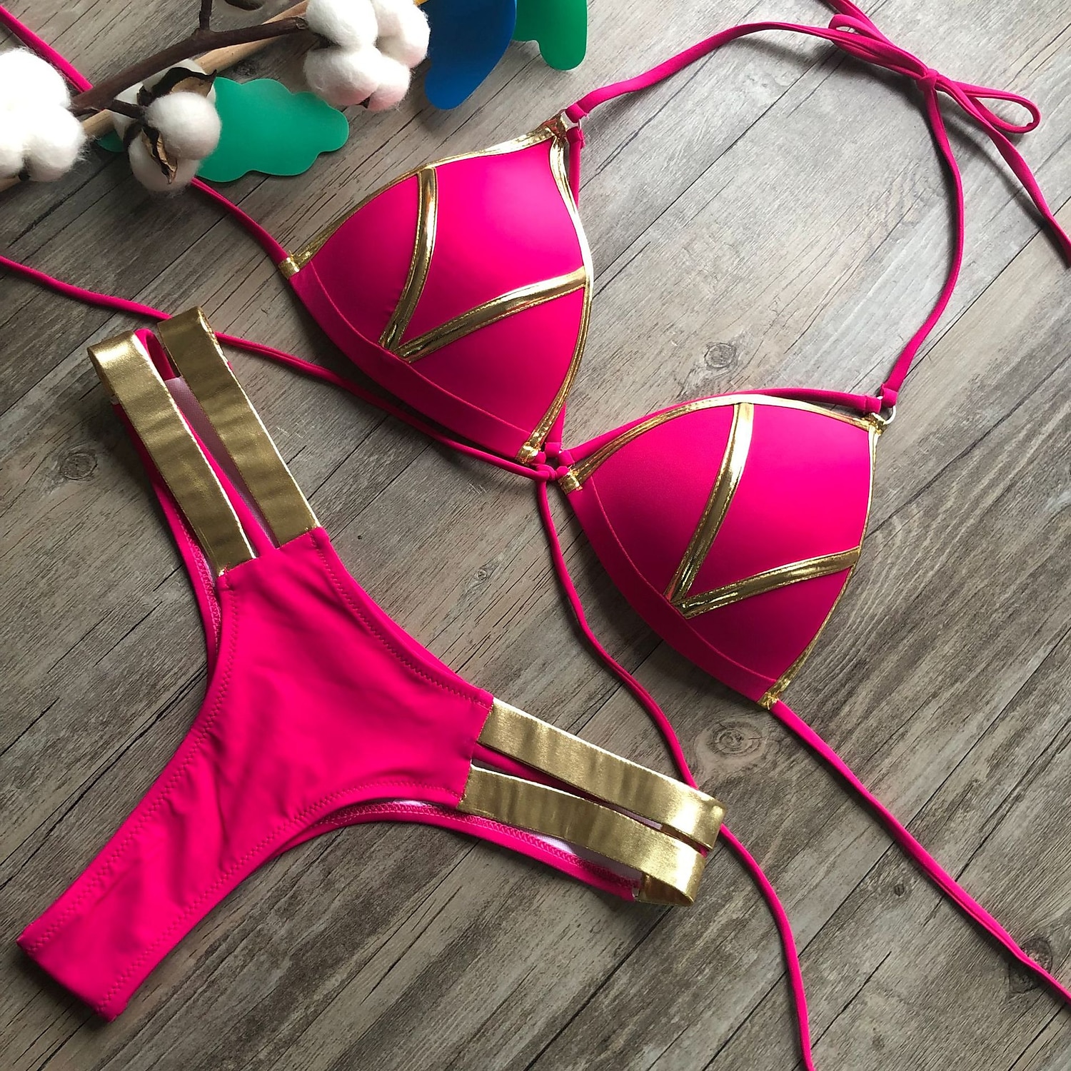 Femme Normal Maillots de Bain Bikinis 2 pièces Tanga Maillot de bain Dos ouvert Découpé Sexy Vacances Sexy Léopard Bloc de couleur A Bretelles Maillots de bain de 2025 ? $32.99 –P20