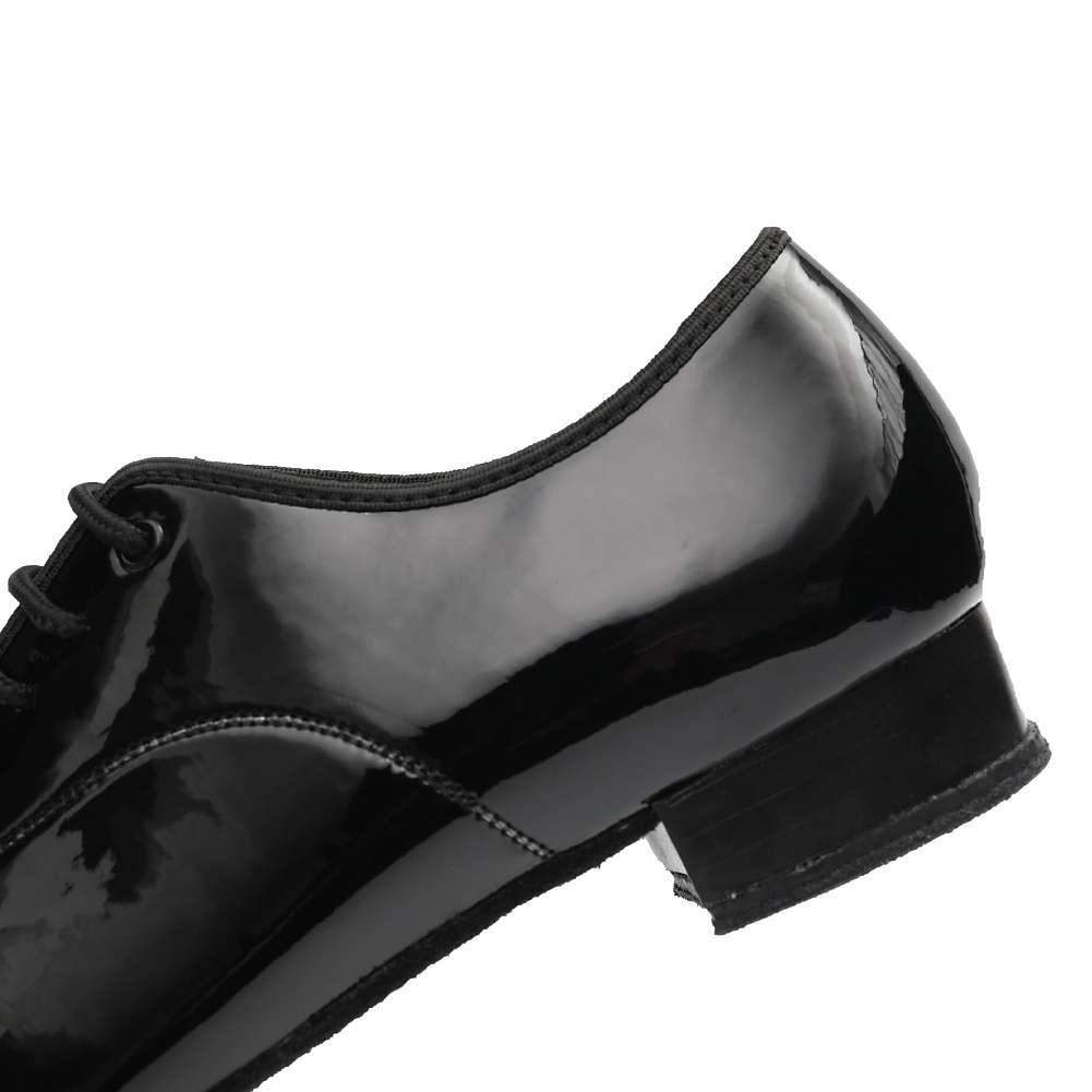 sapatos de dança de salão masculinos em couro envernizado preto – design com cadarço e sola de camurça para um desempenho suave de 2025 por $34.99 –P11
