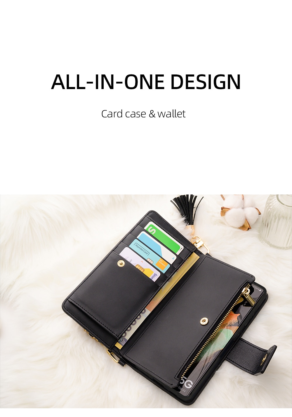 Phone Case For iPhone 15 Pro Max Plus iPhone 14 13 12 Pro Max Plus Wallet Case Zipper with Wrist Strap Card Slot Genuine Leather 2025 - $34.99 –P6
