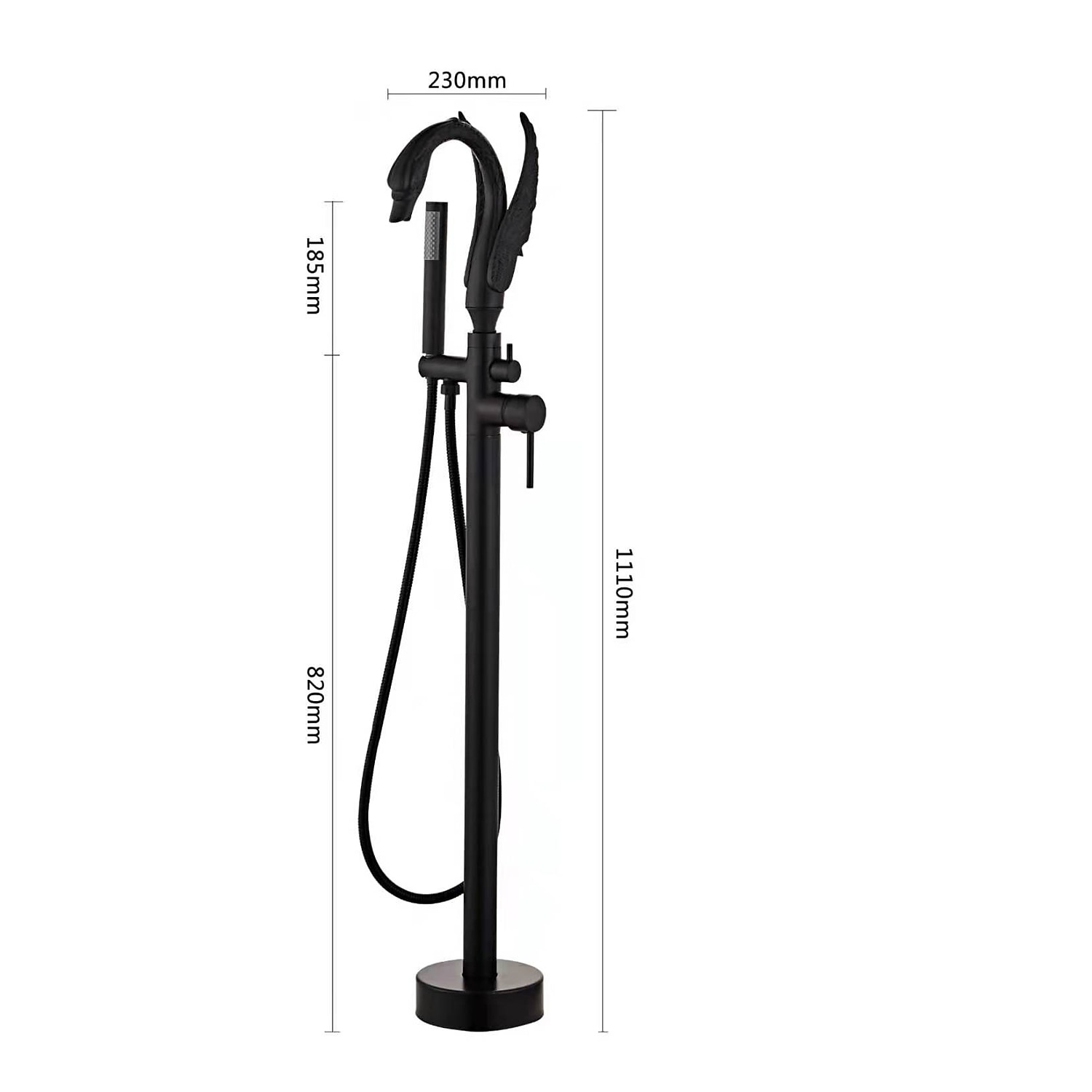 badekarkran - moderne krom gulvmontert keramisk ventil badekar dusj blandebatterier 2025 - $647.99 –P5
