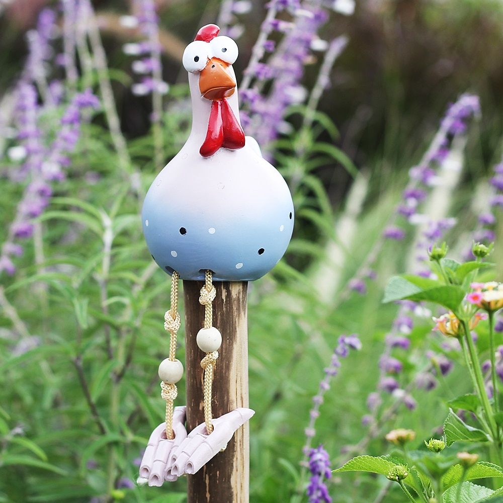 Chicken Garden Decor Statues Sculptures Decoration Home Animal Funny Resin Figurines Garden Plug Pottery Figure Ornaments 2025 - $14.99 –P7