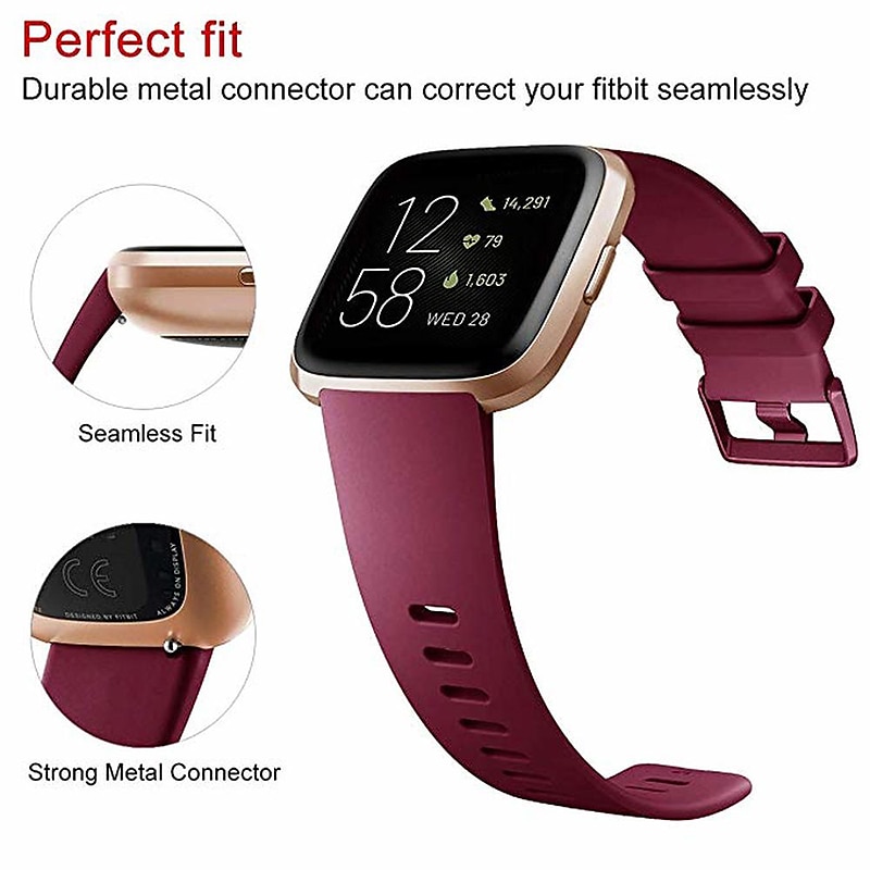 3 PCS Watch Band for Fitbit Versa 2 / Versa Lite / Versa SE / Versa Silicone Replacement  Strap Soft Breathable Sport Band Wristband 2025 - $17.99 –P2