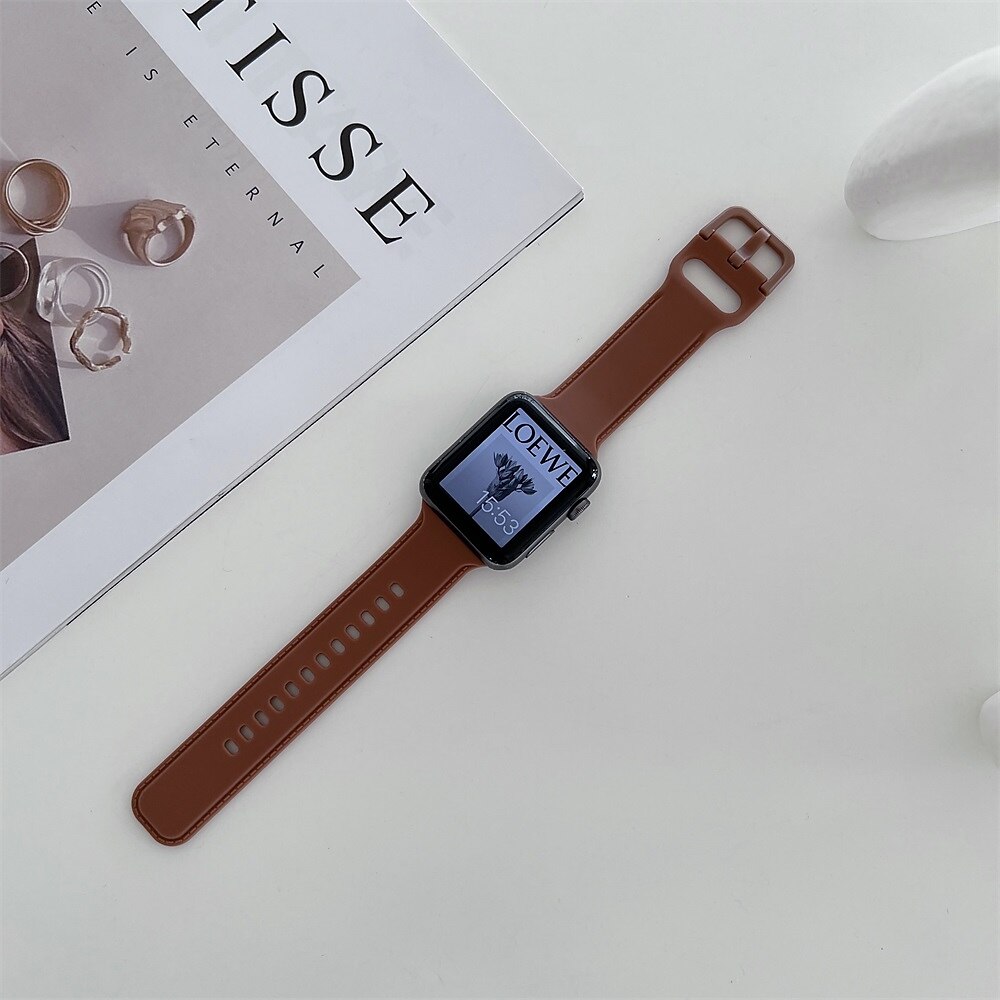 1 Pcs Smart Watch Band For Apple Iwatch Apple Watch Series 7 Se 6 5 4 3 2 1 Elastic Band Silicone Elastic Stretchy Solid Color Replacement Wrist Strap 38 40 41mm 42 44 45mm 22 7 99