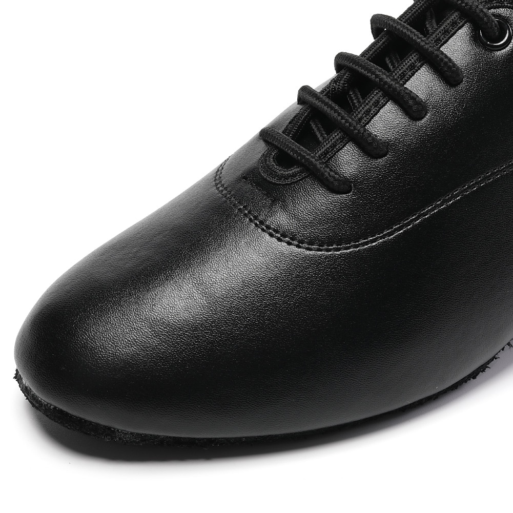 sapatos de dança de salão masculinos em couro envernizado preto – design com cadarço e sola de camurça para um desempenho suave de 2025 por $34.99 –P5