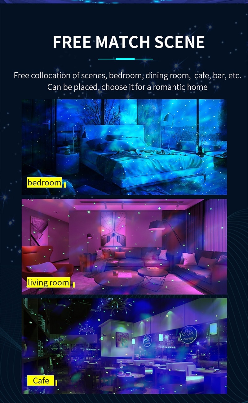 Ster Projector Galaxie Projector voor Slaapkamer Afstandsbediening  Wit Geluid Bluetooth Speaker 14 Kleuren LED Nachtlichten voor Home Theater Feest Valentijnsdag Cadeau 2026 - $51.99 –P10