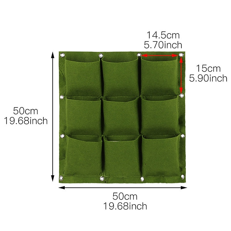 9 Pockets Vertical Garden Grow Bags Plant Wall Hanging Planting Pots Green Black Grow Planter Vegetable Gardening Supplies 2026 - $11.99 –P2