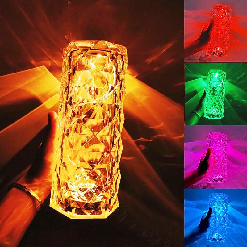 rose crystal night light