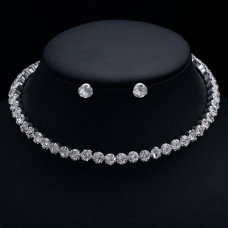Brautschmuck-Sets 2St Aleación Silber 1 Halskette Ohrringe Damen Modisch Personalisiert Künstlerisch Retro Kostbar Kreisförmig Schmuck-Set Für Hochzeit Besondere Anlässe Partyabend 2025 - $2.49 –P1