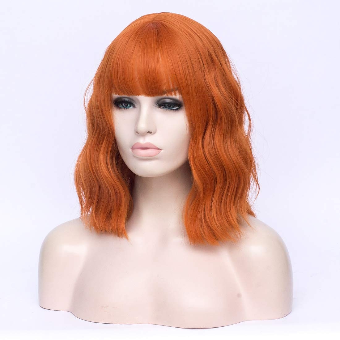 perruque synthétique ondulée bob perruque courte rose cheveux synthétiques femme cosplay party mode bleu violet orange de 2025 ? $20.99 –P7