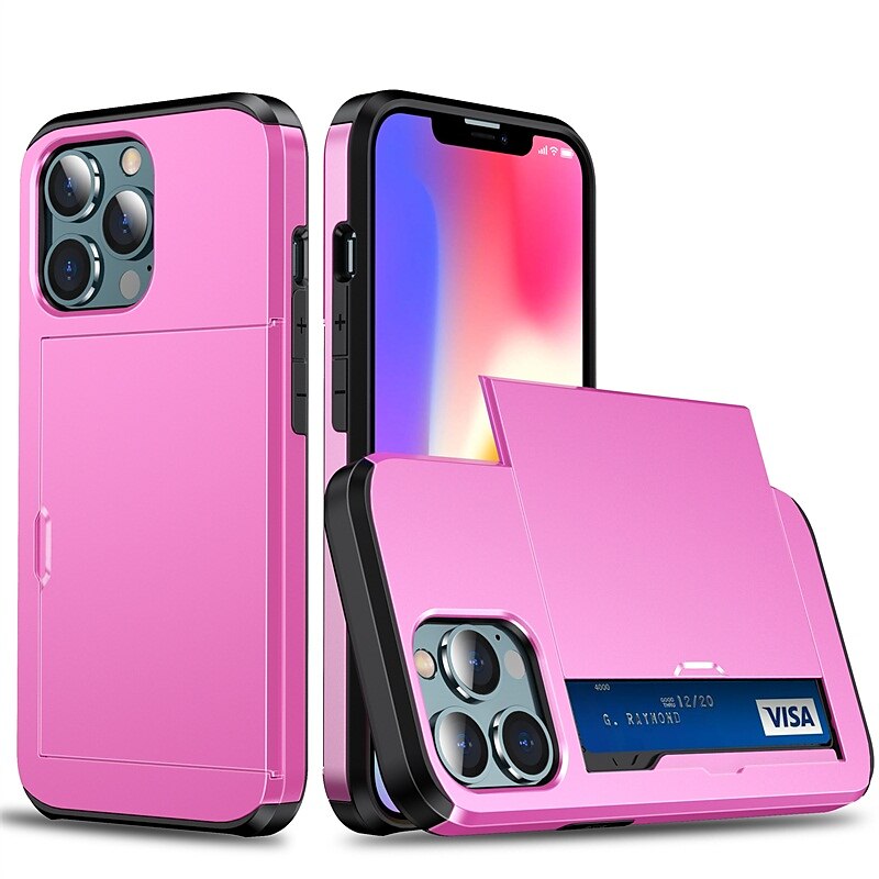 Telefontok Apple iPhone 15 Pro Max Plus iPhone 14 13 12 11 Pro Max X XR XS 8 7 Plus hátlap tárca tok ütésálló egyszínű PC 2025 - $17.99 –P16