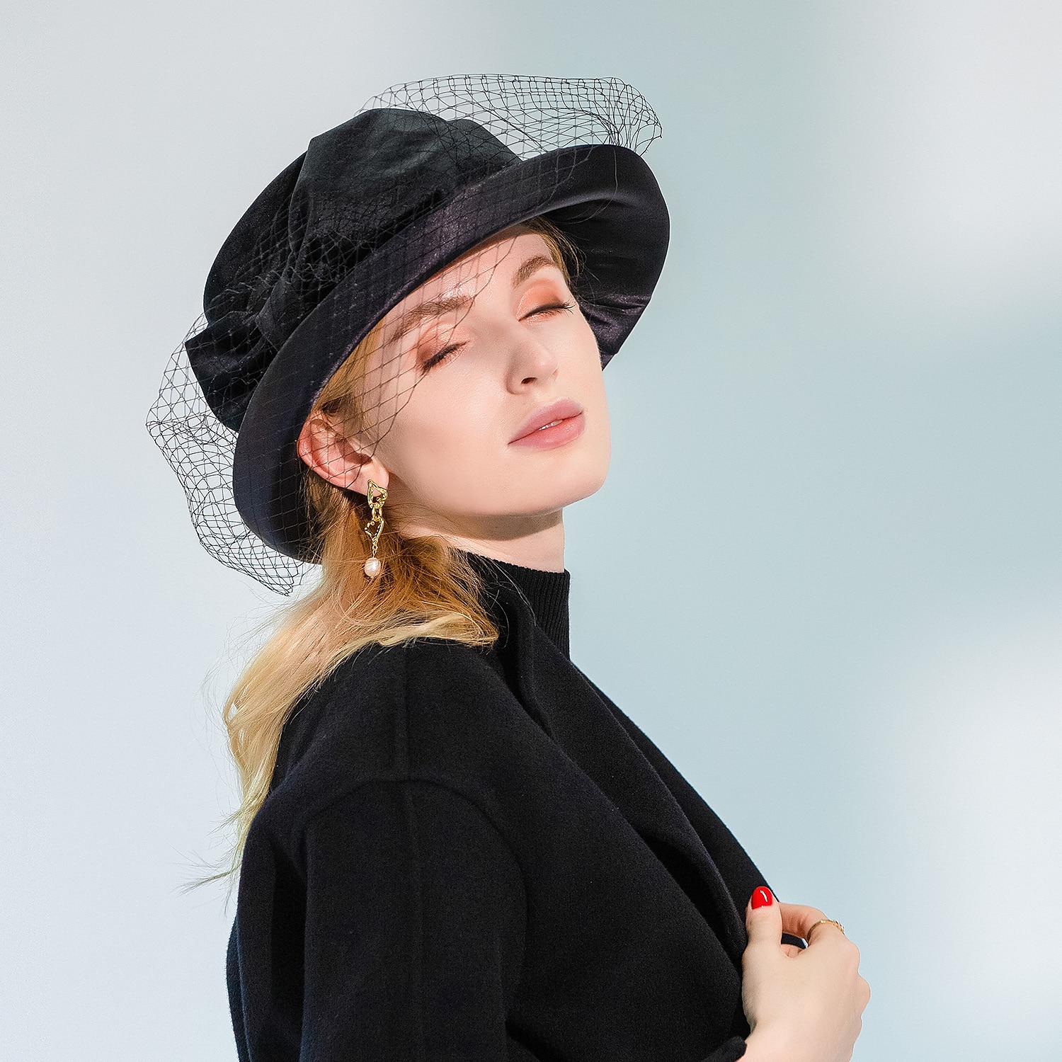 Fascinateurs de velours élégants de mode / chapeaux avec nœud papillon / nœud papillon en satin / tulle 1pc occasion spéciale / fête / soirée / dames jour casque de 2026 ? $49.99 –P5