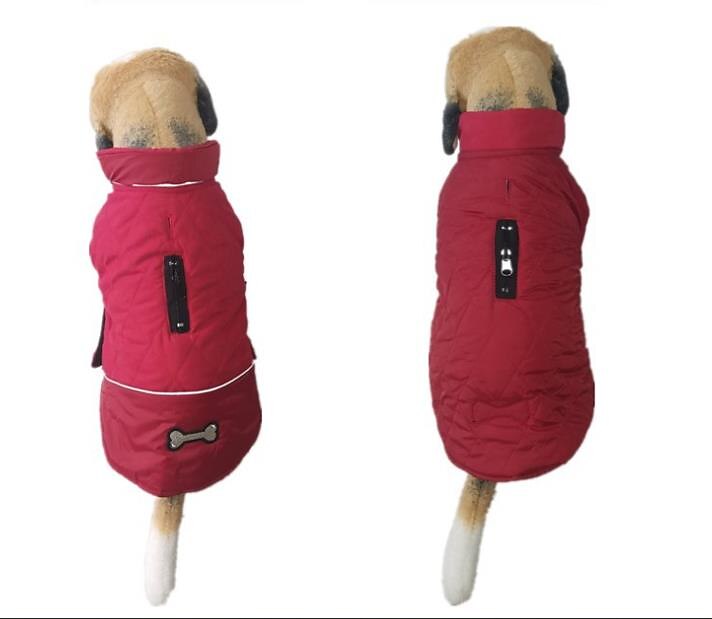 hundedun frakk vanntett vindtett vendbar hund vinterfrakk lett varm hundejakke refleks hundevest frakk klær kaldt vær hundeklær for små middels store hunder rød-m 2025 - $27.99 –P4