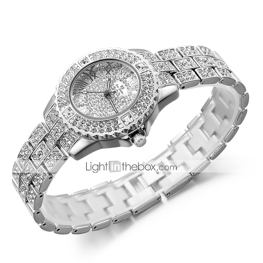 Irmã abelha Feminino Relógios de Quartzo Diamante Cronógrafo Moda Relógio de Pulso IMPERMEÁVEL Decoração Correia de Aço Inoxidável Assista de 2025 por $31.99 –P12
