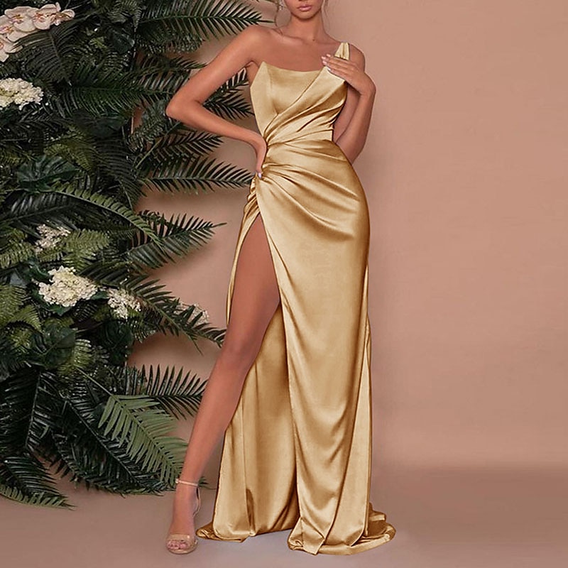 Women's Party Dress Sheath Dress Long Dress Maxi Dress Gold