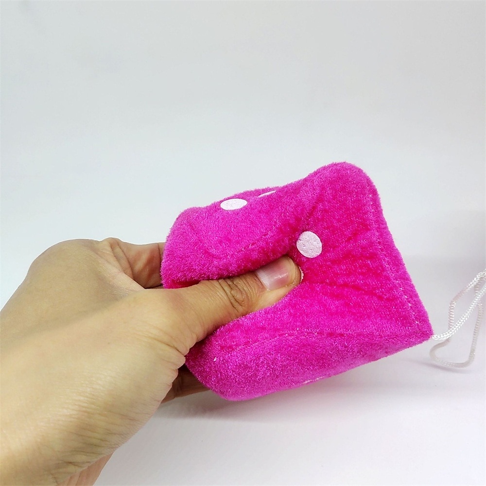 1Pair Car Pendant Interior Hanging Rearview Mirrors Short Plush Fuzzy Dice 2.75inc Plush Car Decorative Hanging Mirror Fuzzy Dice Lucky Hanging Accessories 2025 - $11.99 –P7