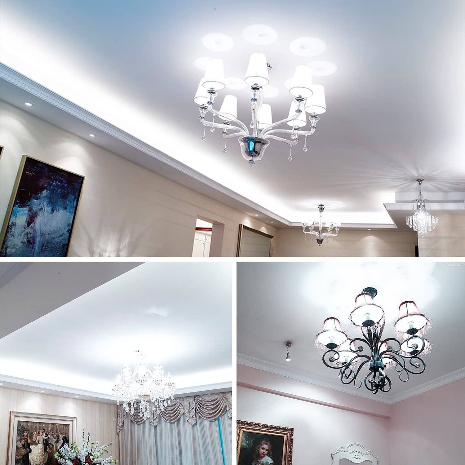 6w e14/e27, telecomandă fără electrod, bec cu LED de porumb, 400lm, super luminos, în trei culori, echivalent cu becuri cu halogen de 100w, potrivit pentru mai multe locuri de iluminat interior 4/6 buc. 2025 - $60.99 –P2