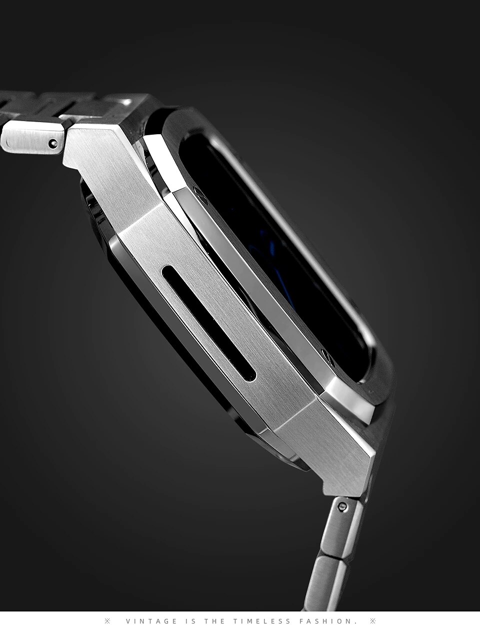 Gliederarmband Kompatibel mit Apple Watch Armband 40mm 41mm 44mm 45 mm mit Fall Herren Schmetterlingsschnalle Edelstahl Ersatzarmband für iwatch Series 9 8 7 6 5 4 SE 2025 - $49.99 –P6