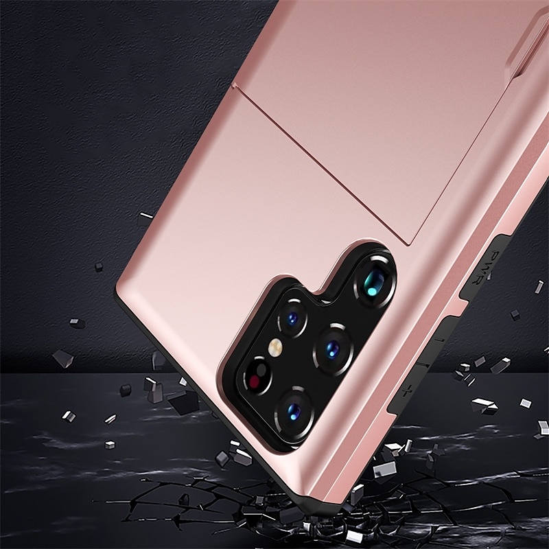 Custodia per telefono per Samsung Galaxy S24 S23 S22 S21 S20 Plus Ultra Note 20 Ultra 10 Plus S10 S9 Plus S25 Ultra retro con supporto per schede antipolvere antiurto TPU colorata solida del 2025 a $15.99 –P4