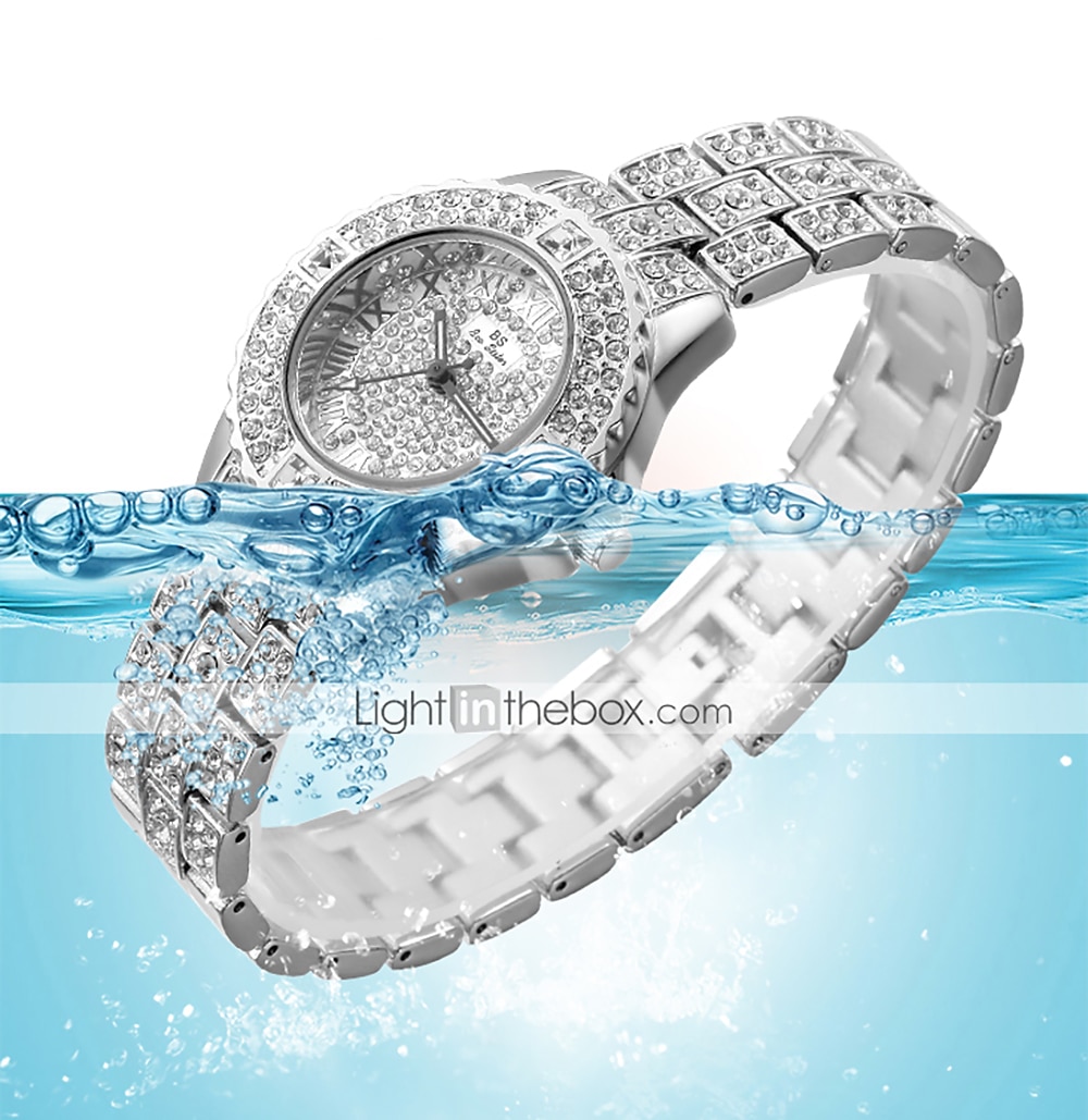 Irmã abelha Feminino Relógios de Quartzo Diamante Cronógrafo Moda Relógio de Pulso IMPERMEÁVEL Decoração Correia de Aço Inoxidável Assista de 2025 por $31.99 –P5