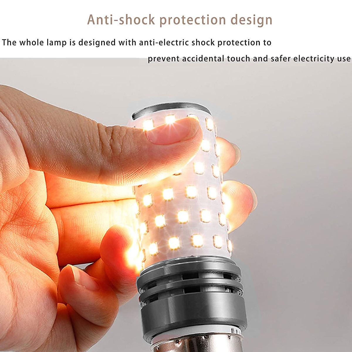 12W E14 E27 Led Candlestick Bulb AC85-265V Silver LED Corn Bulb Two-color Temperature Corn Lamp Equivalent to the Traditional 100 Watt 1400lm Led Chandelier Bulb 2025 - $13.99 –P8