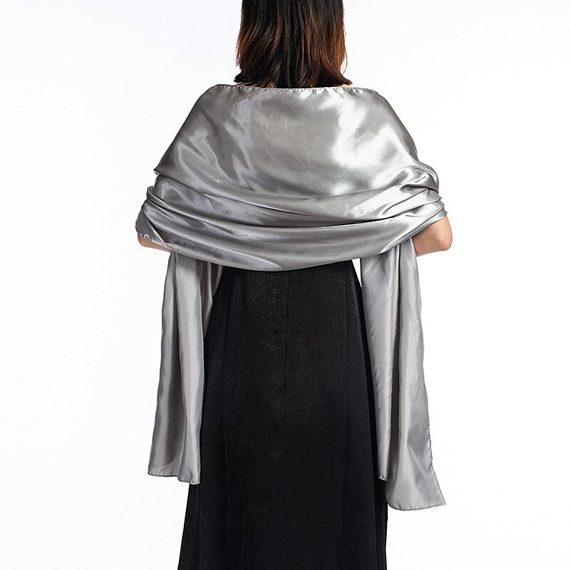 Dames Damessjaals Feest Feestdagen Cocktailparty Zilver Rood Paars Sjaal Heldere kleur / Satijn / Herfst / Winter / Lente / Zomer 2025 - $11.49 –P5