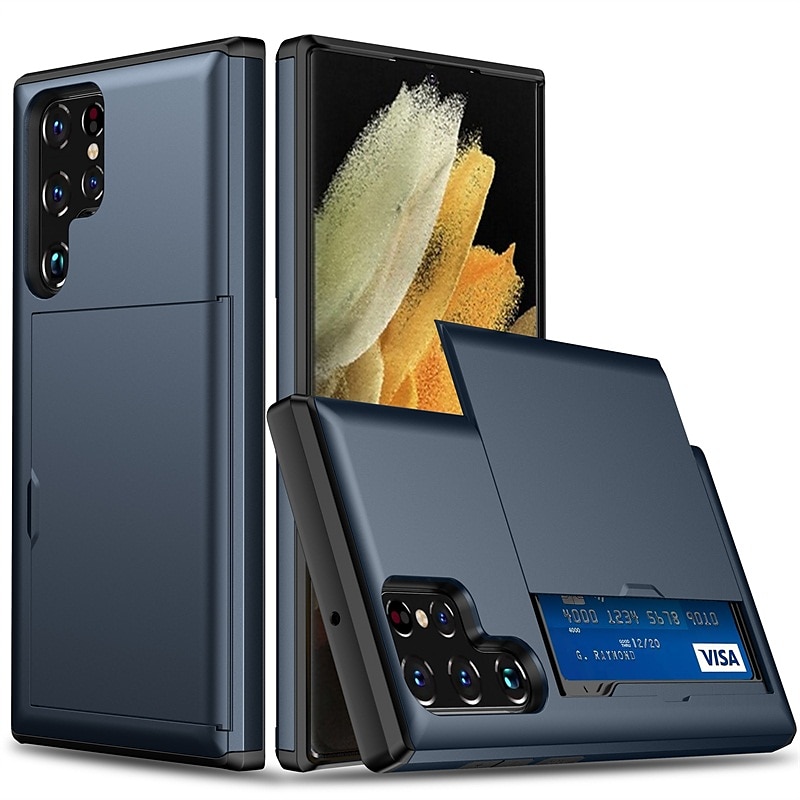Custodia per telefono per Samsung Galaxy S24 S23 S22 S21 S20 Plus Ultra Note 20 Ultra 10 Plus S10 S9 Plus S25 Ultra retro con supporto per schede antipolvere antiurto TPU colorata solida del 2025 a $15.99 –P13