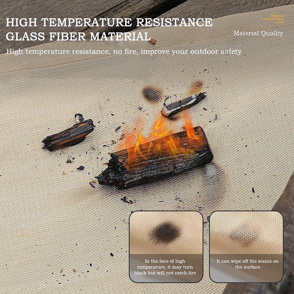 Barbecue Fire Blanket Camping Fireproof Cloth Fire Pit Mat Picnic BBQ Pad High Temperature Anti-Scald Flame Retardant Rug 2025 - $28.99 –P7