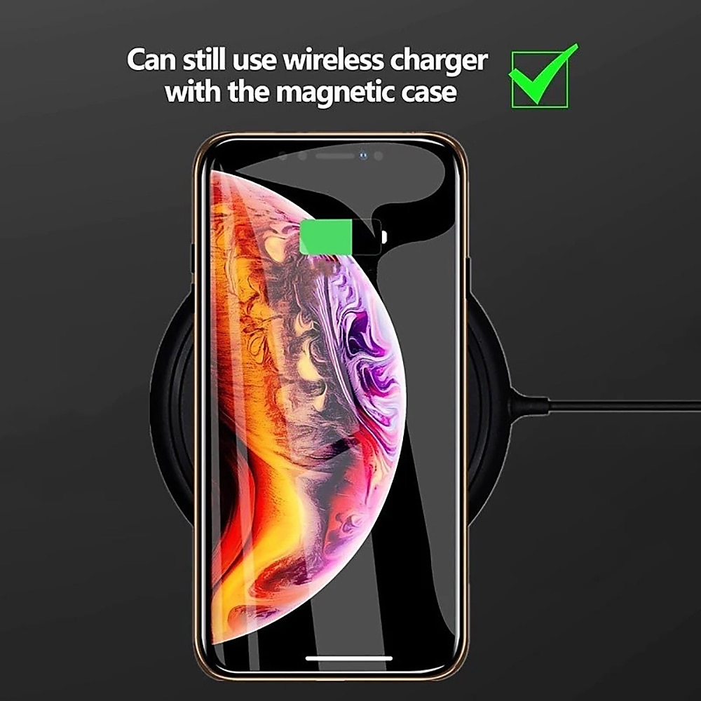 Magnetic Metal Frame Tempered Glass Case for iPhone 16e 16 15 Pro Max Plus 14 13 12 11 Pro Max Mini X XR XS Max 8 7 Plus – Full Body Clear Cover Shockproof Anti-Fall Design 2025 - $17.99 –P4