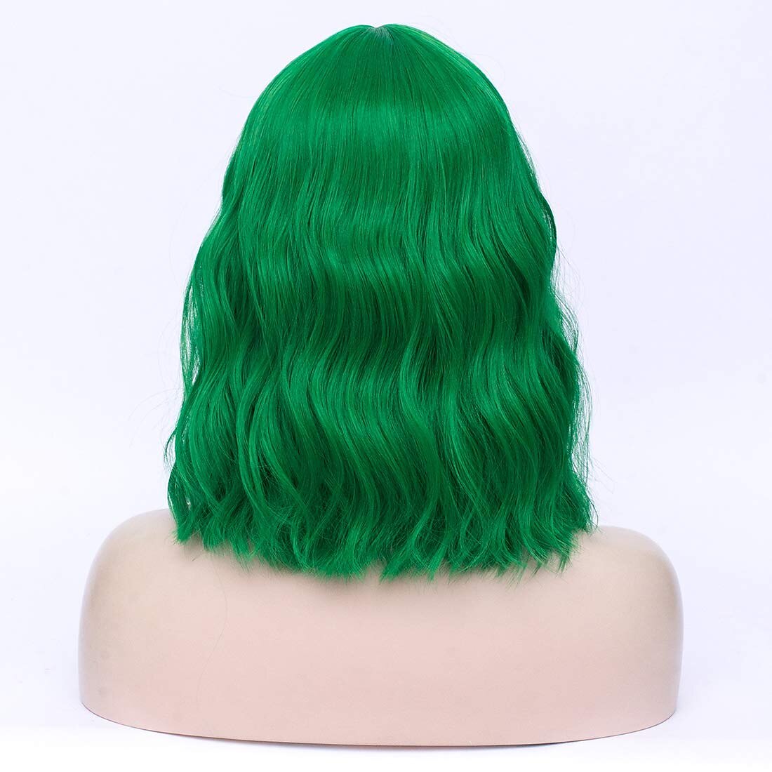 perruque synthétique ondulée bob perruque courte rose cheveux synthétiques femme cosplay party mode bleu violet orange de 2025 ? $20.99 –P4